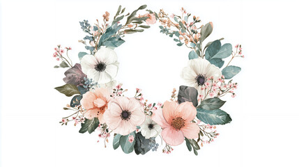 wianek tło kwiatowy