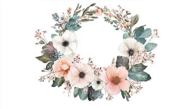 wianek tło kwiatowy