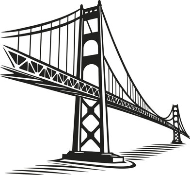golden gate bridge vector