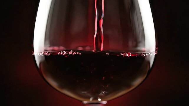 Swirling Deep Red Artisanal Grape Juice in Crystal Goblet