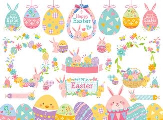 かわいいイースターのイラストセット © imoan