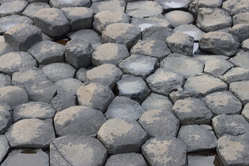 Basalt stones on the Giant's Causeway, Northern Ireland