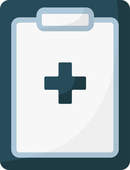 Obraz premium Clipboard with medical cross symbol illustration
