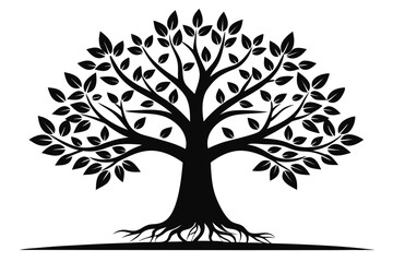 Fototapeta premium Abstract Black and White Tree Progress Graphic Symbolizing Personal Evolution
