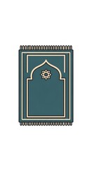 Islamic prayer mat design element.