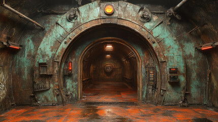 Naklejka premium Create a vintage industrial depiction of a machinery