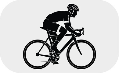 Naklejka premium Cyclist riding a bicycle