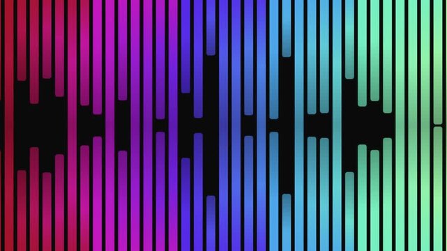 Rainbow Colored Sound Wave Equalizer Motion.
