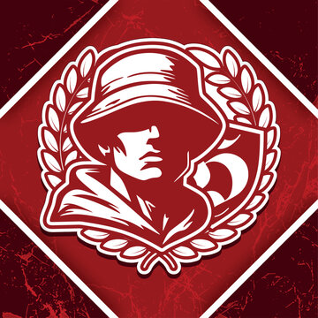 heraldic coat of ultras hooligan casual football fans logo sticker vector design