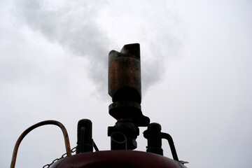 antique steam train locomotive detail © Andrea Izzotti