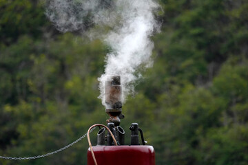 antique steam train locomotive detail © Andrea Izzotti