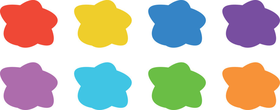 High-Quality Colorful Cloud Vectors with Hand-Drawn Textures for Designers in White Background