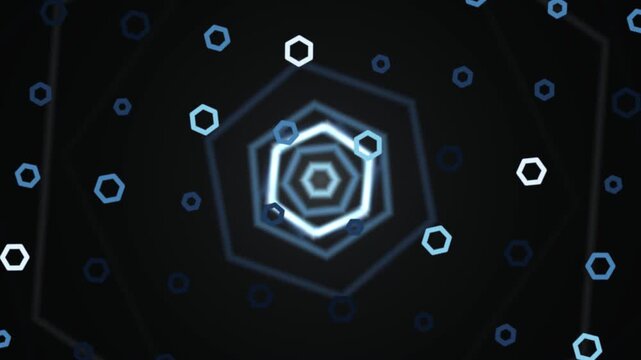 Creating Abstract Geometric Motion in a Dark Spiral Scene