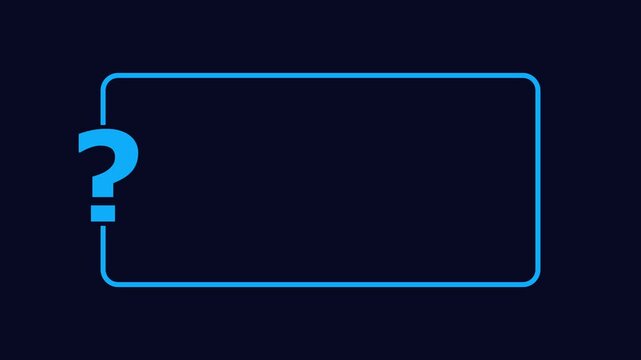 question mark sign animation quiz trivia game competition question mark frame for quizzes on transparent background