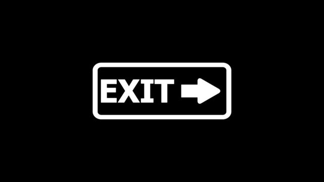  Exit sign above hallway lights in a building for emergency wayfinding concept.