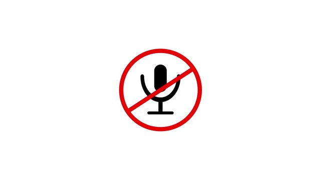  mic microphone not allowed button icon animation. Recording microphone not all.