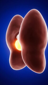 Medical animation showing the human thyroid gland and potential disease.