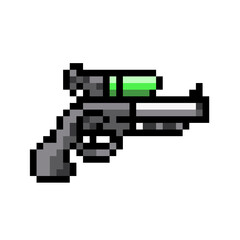 Fototapeta premium Game item pixel art, gun pixel art, pixel art 8 bit, 16 bit, 32 bit, Pixel icon