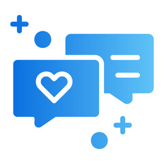 Fototapeta premium Love message chat Line Gradient Icon