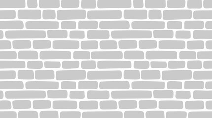 Stone Wall Pattern Vector &ndash; Seamless Gray Brick Texture in Stylized Layout for Backgrounds, Architecture Graphics, and Construction-Themed Design Projects