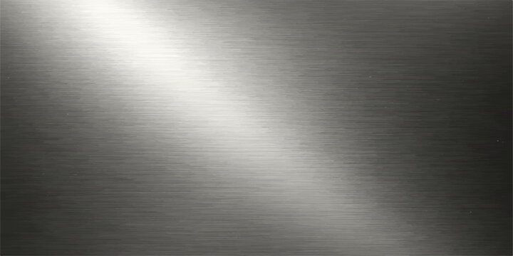 Brushed metal texture background with silver steel plate surface