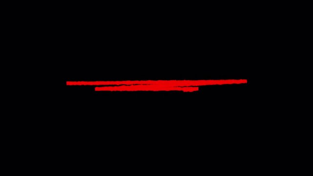 Red Underline Scribble Animation for Text Highlight. 4K Video