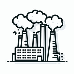Industrial Factory Pollution Icon