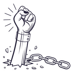 Fist Breaking Through Ground, Symbol of Breaking Barriers