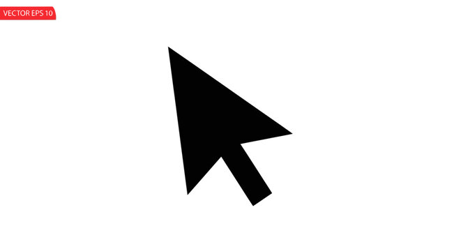 Black computer mouse cursor icon.