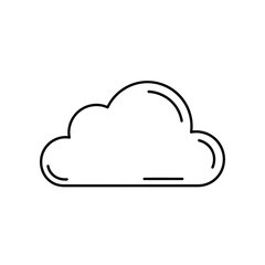 Fototapeta premium Simple black line cloud icon.