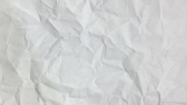 Crumpled White Paper Texture Background Video