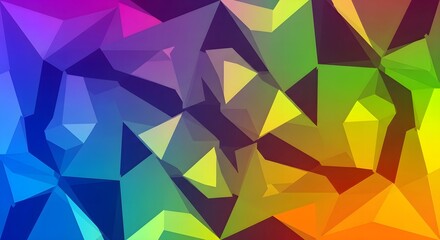 Fototapeta premium Dynamic geometric patterns with bright colors