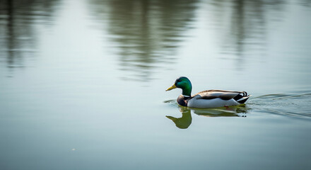 Obraz premium duck on the lake
