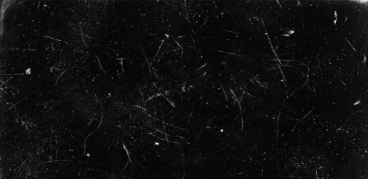 grunge overlay effect with scratch and dust on black background, retro noisy grain dust texture for film or photo overlay, retro film overlay effect with scratch dust and light leaks
