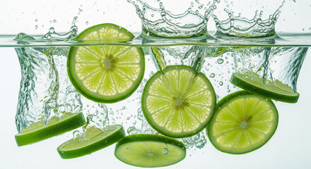 lime in water splash