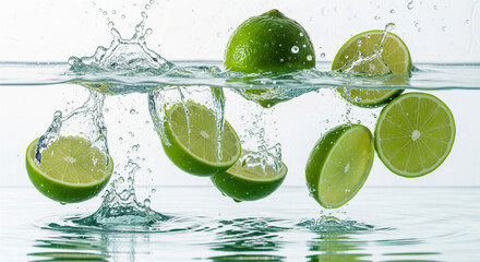 lime in water splash