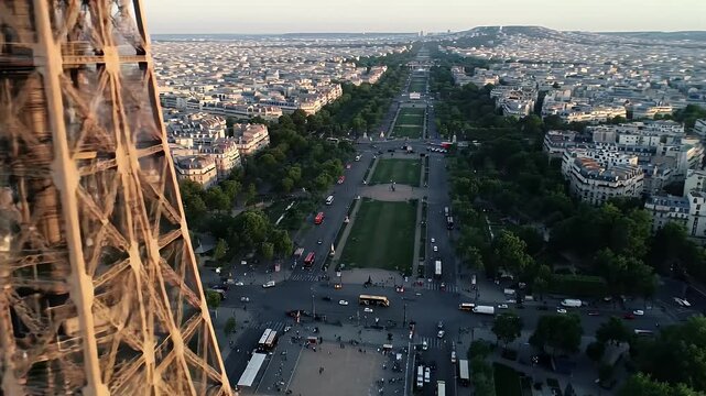 Paris Eiffel Tower View.