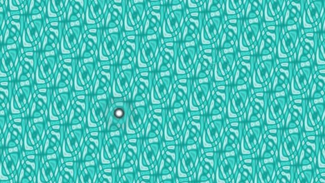 Abstract turquoise pattern of interlaced geometric shapes, a mesmerizing background with a hidden white circle, perfect for design