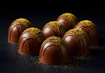 Dark chocolate truffles collection