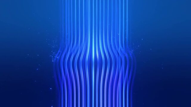Blue Light Waves with Vertical Stripes and Gradient Effect.