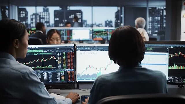 Stock Traders at Work.