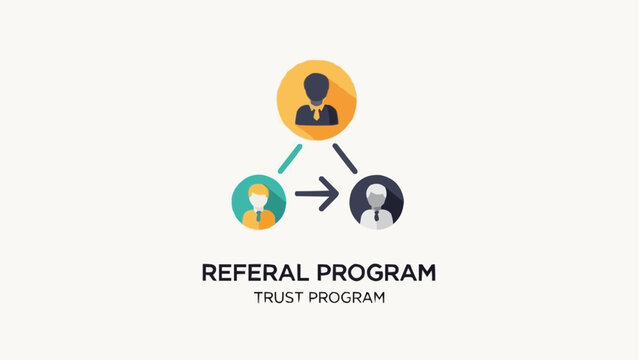 Referral Program Trust Program Infographic Icons.