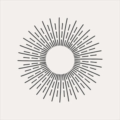 Obraz premium Sun minimalist simple drawing