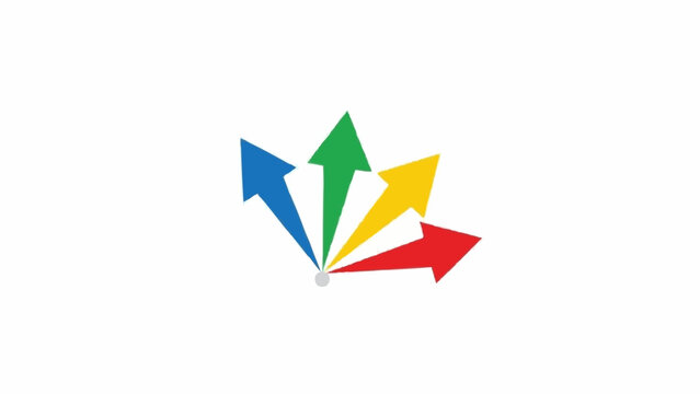 Colorful Arrows Pointing Different Directions.