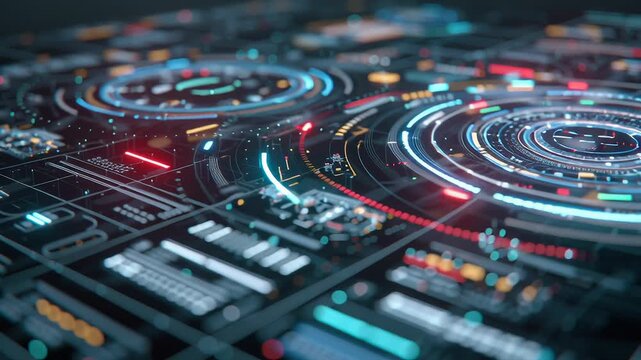 Close-up of holographic AI optimization panel controlling advanced energy storage cells, futuristic clean engineering aesthetic, ai optimized energy storage