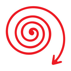 Obraz premium Red Spiral Arrow Graphic Element