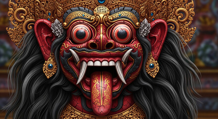 Fototapeta premium Barong bali mask 