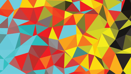 Obraz premium Vibrant geometric shapes create a dynamic and colorful abstract pattern
