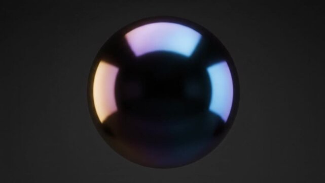 A shiny purple and blue compact disc glows like a glass sphere planet, featuring a high-tech circle design with light lens flares and a round shape on a black background