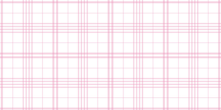 Cute pink seamless pattern gingham plaid check transparent vector background